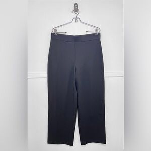 Quince Ultra-Stretch Ponte Wide Leg Pants in Black NWT